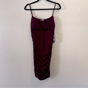 Honey & Rosie Dress Size Large Burgundy Spaghetti Strap - NWT